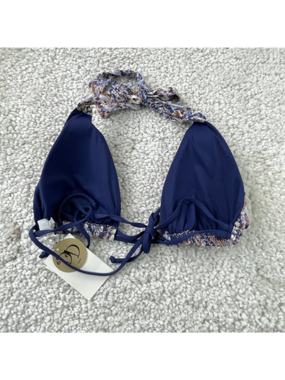 Becca By Rebecca Virtue Python Snakeskin Bikini Swim Top Womens DD - Picture 2 of 8